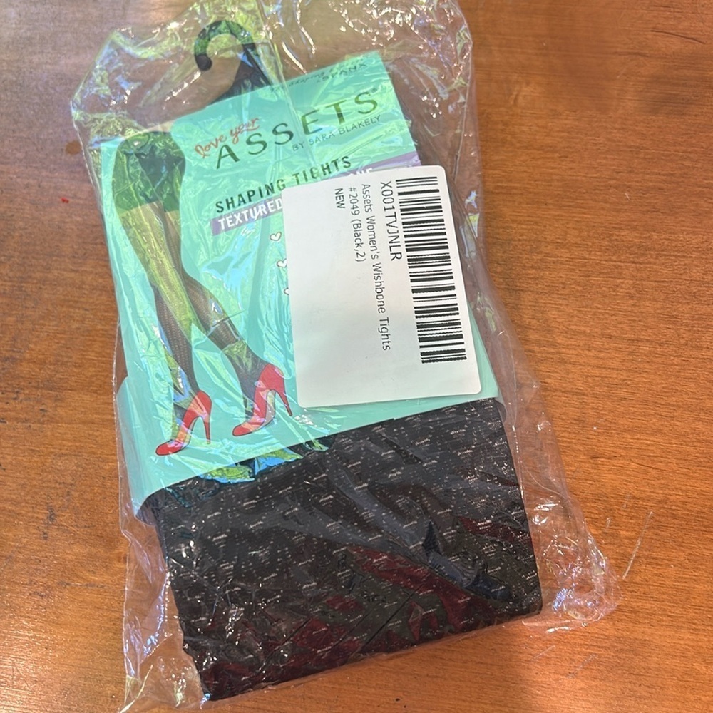 SPANX ASSETS WOMEN’S WISHBINE TIGHTS BLACK SIZE 2 medium new with tags